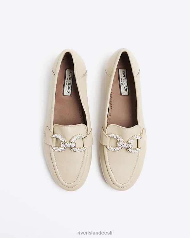 jalatsid kreem naised River Island pärlikett-loafers 44TLL563
