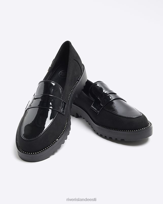 jalatsid must naised River Island diamante detail loafers 44TLL843