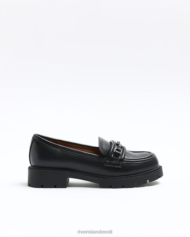 jalatsid must naised River Island keti detaili tursked loaferid 44TLL155