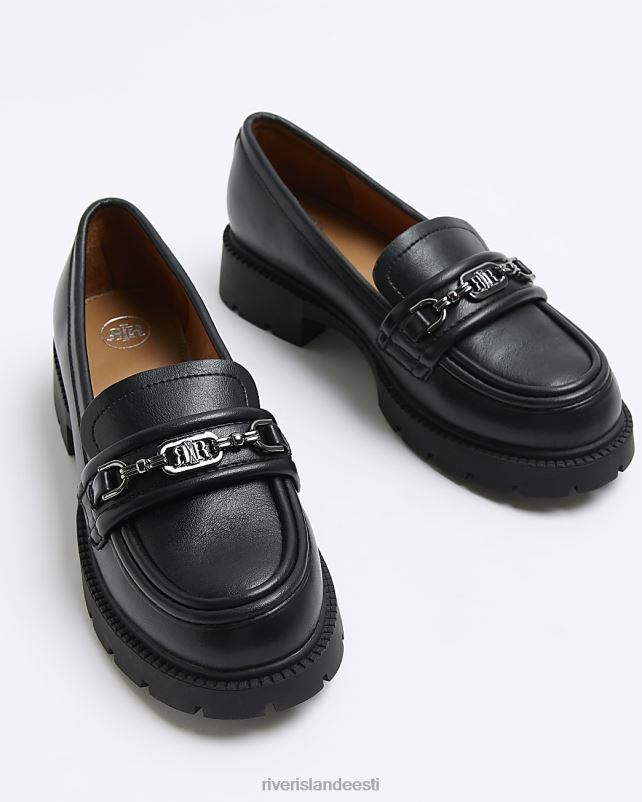jalatsid must naised River Island keti detaili tursked loaferid 44TLL155