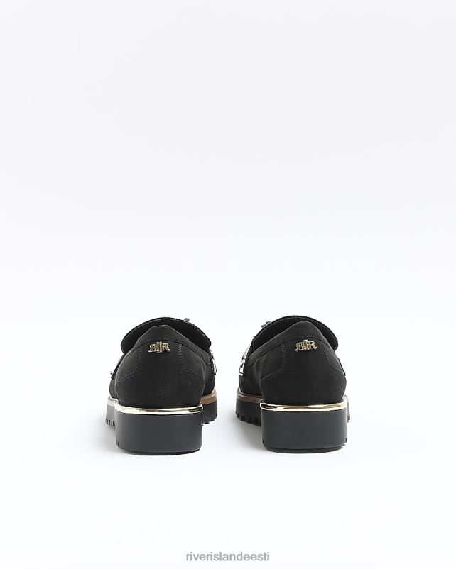 jalatsid must naised River Island laia istuvusega reljeefsed pätsid 44TLL903