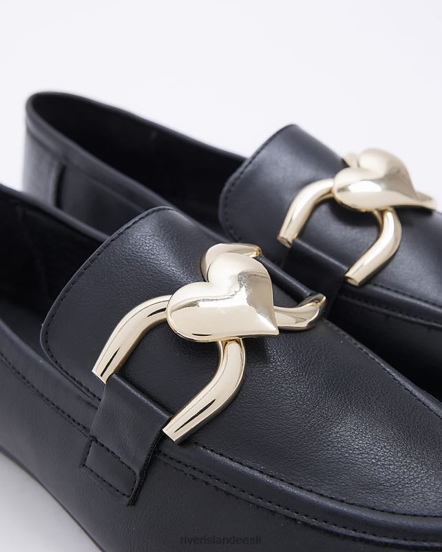 jalatsid must naised River Island südamekett-loafers 44TLL4856