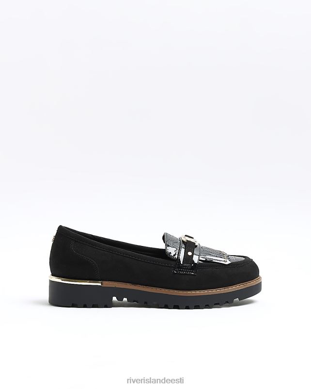 jalatsid must naised River Island tuti detaili pätsid 44TLL161