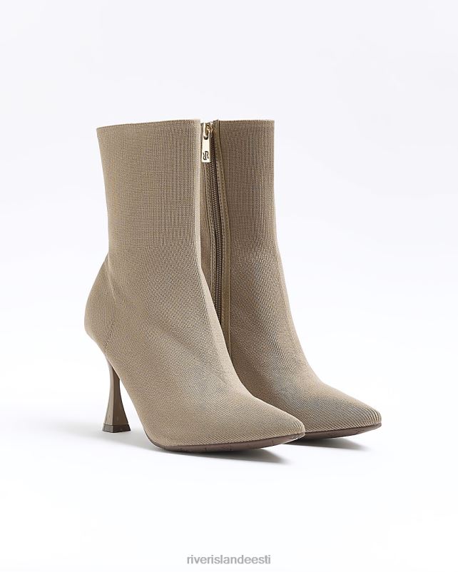 jalatsid beež naised River Island kootud kontsaga poolsaapad 44TLL430