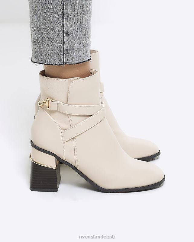 jalatsid kreem naised River Island kettplokk kontsaga poolsaapad 44TLL771