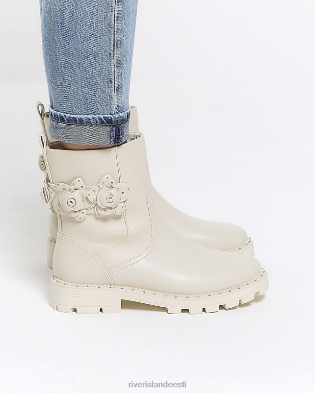 jalatsid kreem naised River Island lilledetailidega rattasaapad 44TLL1202