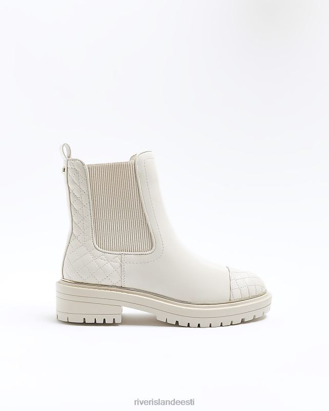 jalatsid kreem naised River Island tepitud chelsea saapad 44TLL160