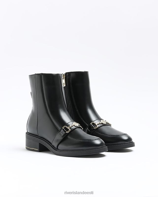 jalatsid must naised River Island keti detail poolsaapad 44TLL3714