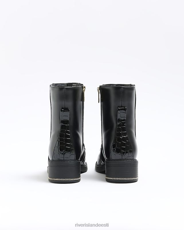 jalatsid must naised River Island keti detail poolsaapad 44TLL3714