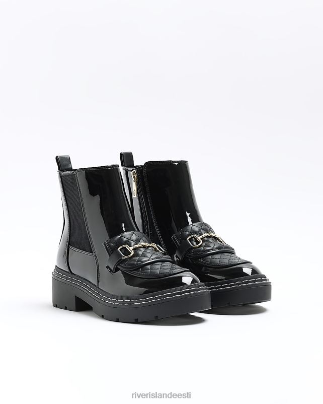 jalatsid must naised River Island keti detaili saapad 44TLL1093