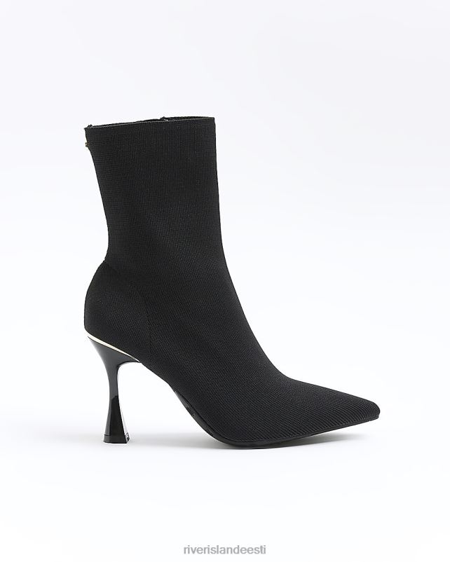 jalatsid must naised River Island kootud kontsaga poolsaapad 44TLL429