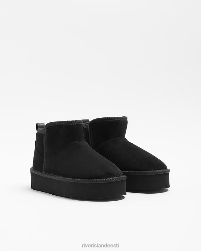 jalatsid must naised River Island kunstkarusnahast platvormsaapad 44TLL410