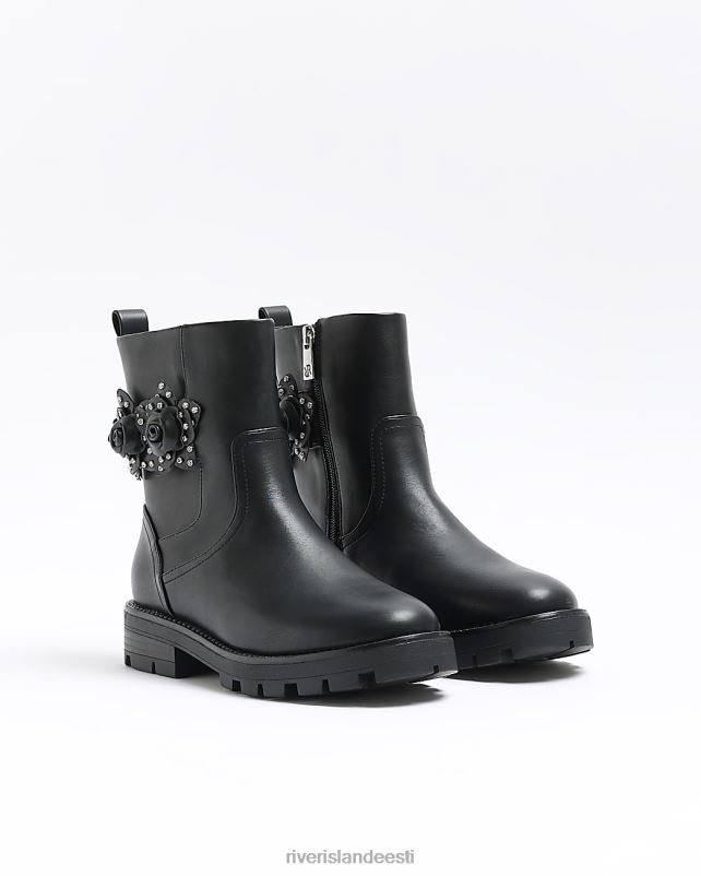 jalatsid must naised River Island lilledetailidega rattasaapad 44TLL1203