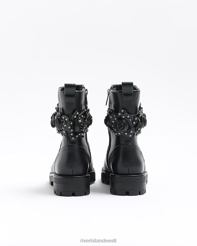 jalatsid must naised River Island lilledetailidega rattasaapad 44TLL1203