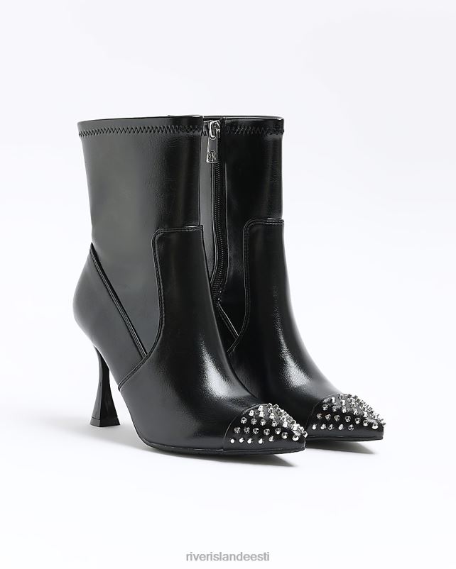 jalatsid must naised River Island naastkontsaga poolsaapad 44TLL4197