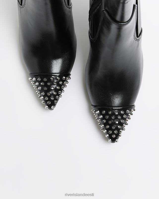 jalatsid must naised River Island naastkontsaga poolsaapad 44TLL4197