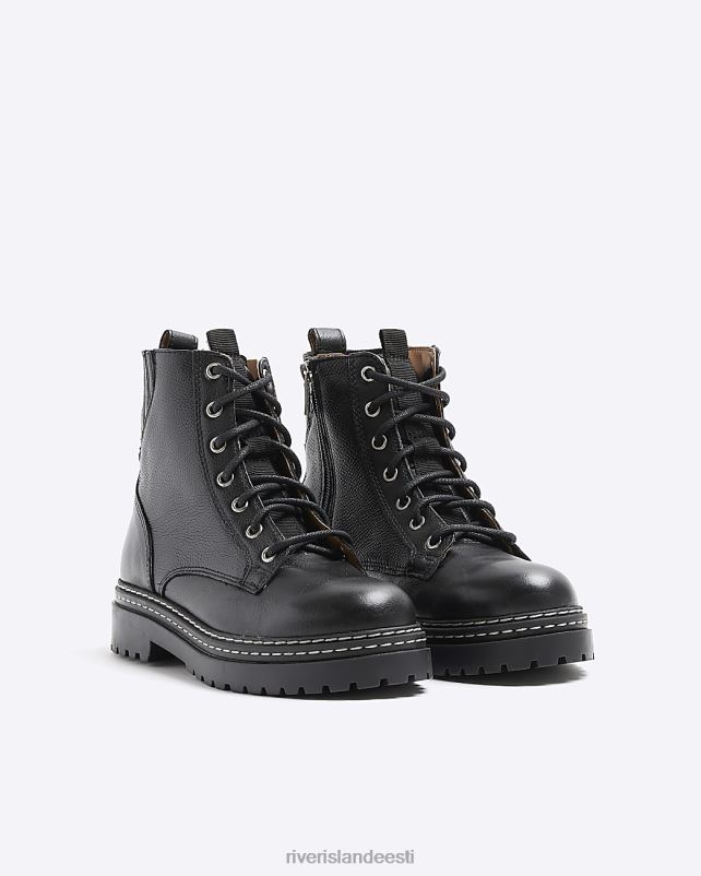 jalatsid must naised River Island nahast nöörsaapad 44TLL3957