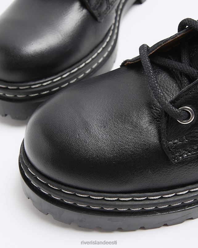 jalatsid must naised River Island nahast nöörsaapad 44TLL3957