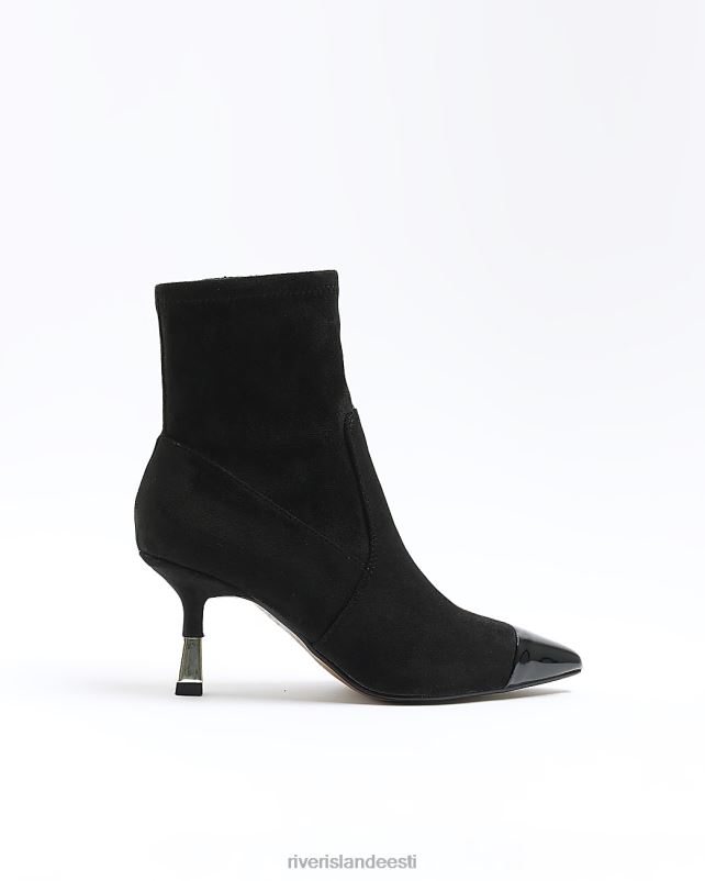 jalatsid must naised River Island ninakorgiga kontsaga poolsaapad 44TLL433