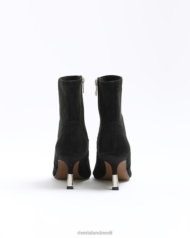 jalatsid must naised River Island ninakorgiga kontsaga poolsaapad 44TLL433