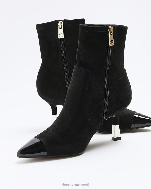 jalatsid must naised River Island ninakorgiga kontsaga poolsaapad 44TLL433