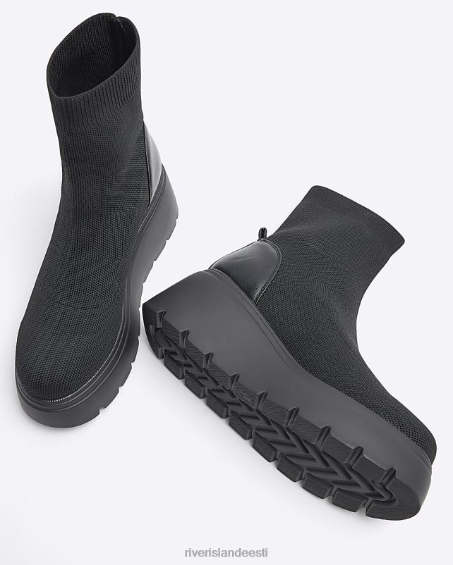 jalatsid must naised River Island paksud poolsaapad 44TLL3900