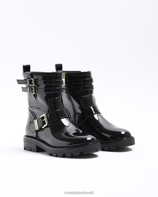 jalatsid must naised River Island pandlaga jalgratturi saapad 44TLL484