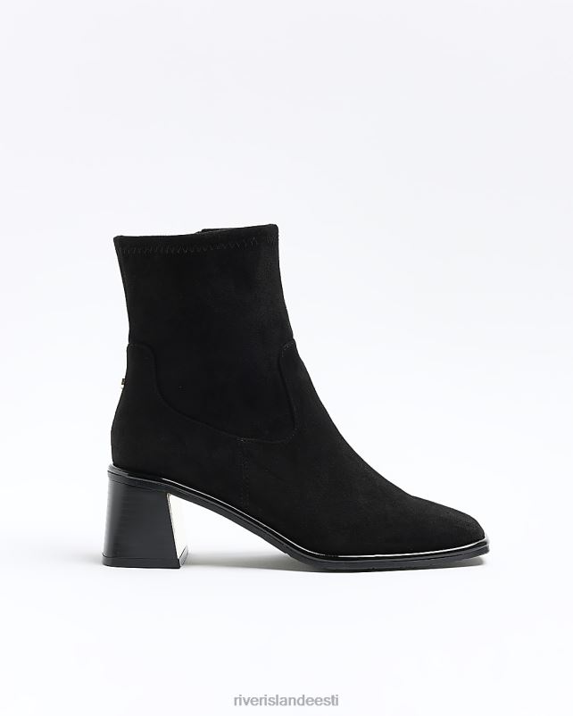 jalatsid must naised River Island plokk kontsaga poolsaapad 44TLL231