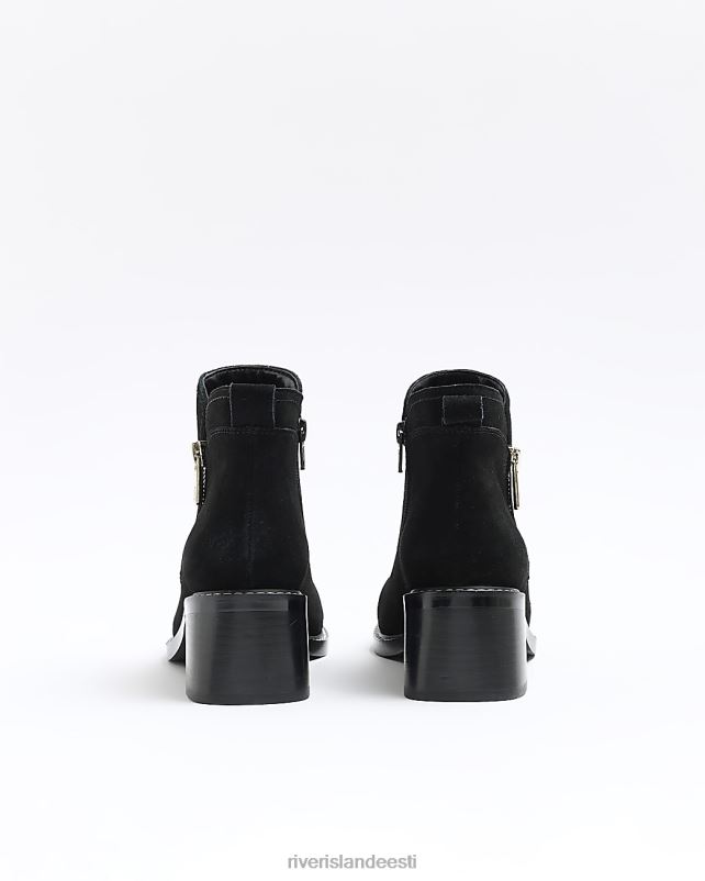 jalatsid must naised River Island seemisnahast kontsaga poolsaapad 44TLL995