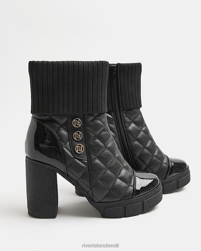 jalatsid must naised River Island tepitud kontsaga poolsaabas 44TLL4180