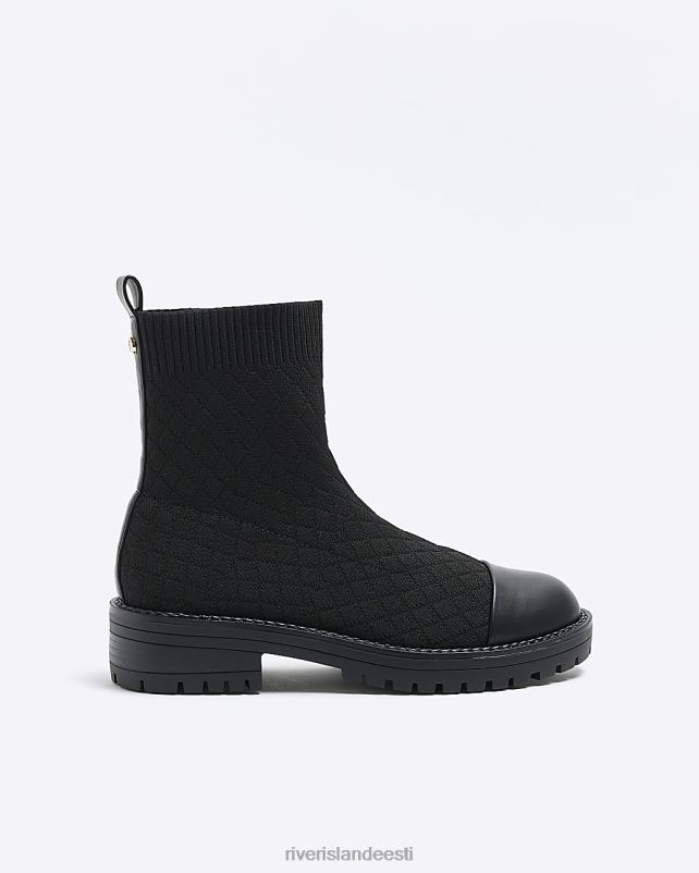 jalatsid must naised River Island tepitud sokisaapad 44TLL1029