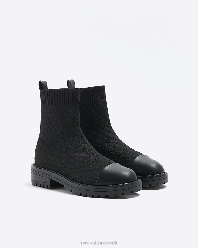 jalatsid must naised River Island tepitud sokisaapad 44TLL1029