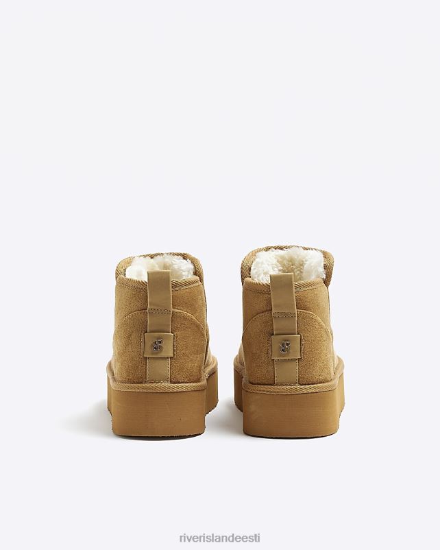 jalatsid pruun naised River Island kunstkarusnahast voodriga platvormsaapad 44TLL409