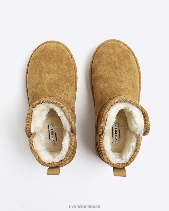 jalatsid pruun naised River Island kunstkarusnahast voodriga platvormsaapad 44TLL409