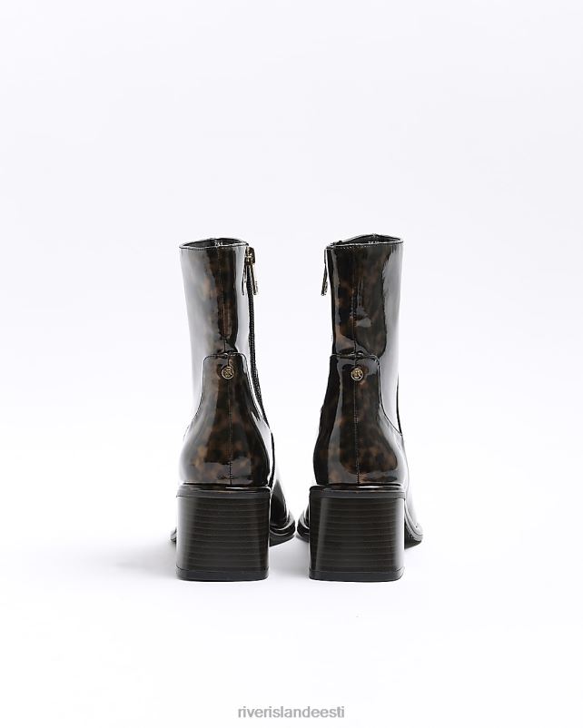 jalatsid pruun naised River Island loomamustriga kontsaga poolsaapad 44TLL232