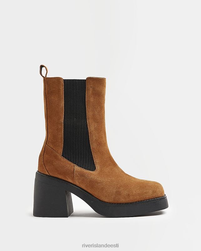 jalatsid pruun naised River Island seemisnahast kontsaga chelsea saapad 44TLL4774
