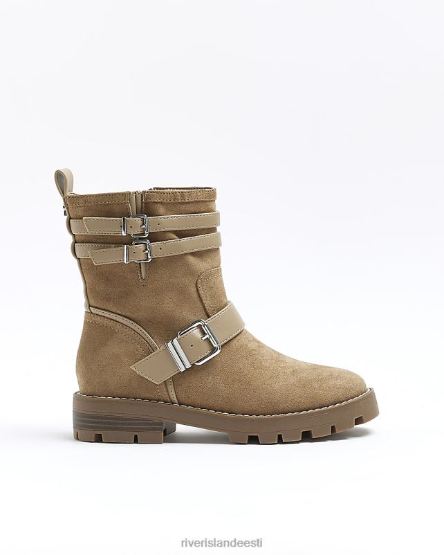 jalatsid pruun naised River Island suedette pandlaga jalgratturi saapad 44TLL402