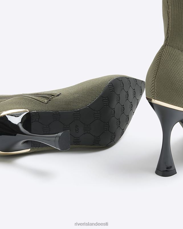 jalatsid roheline naised River Island kootud kontsaga poolsaapad 44TLL431