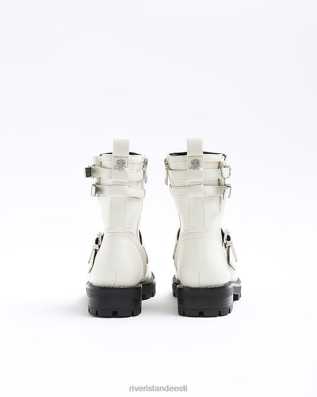 jalatsid valge naised River Island pandlaga jalgratturi saapad 44TLL485