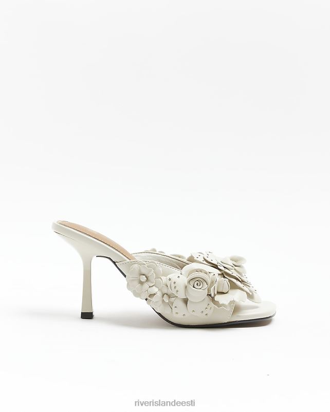 jalatsid kreem naised River Island lille kontsaga muula sandaalid 44TLL1135