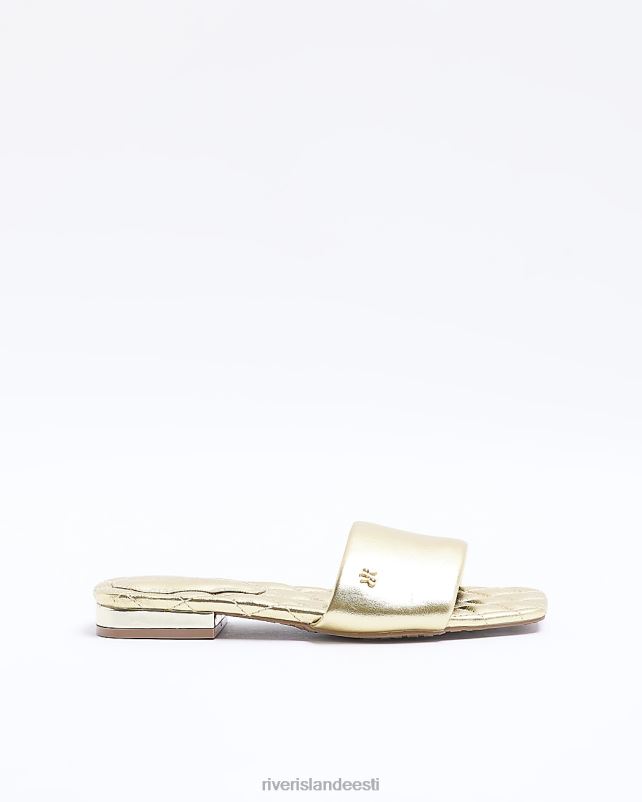 jalatsid kullast naised River Island laiad polsterdatud liugurid 44TLL655