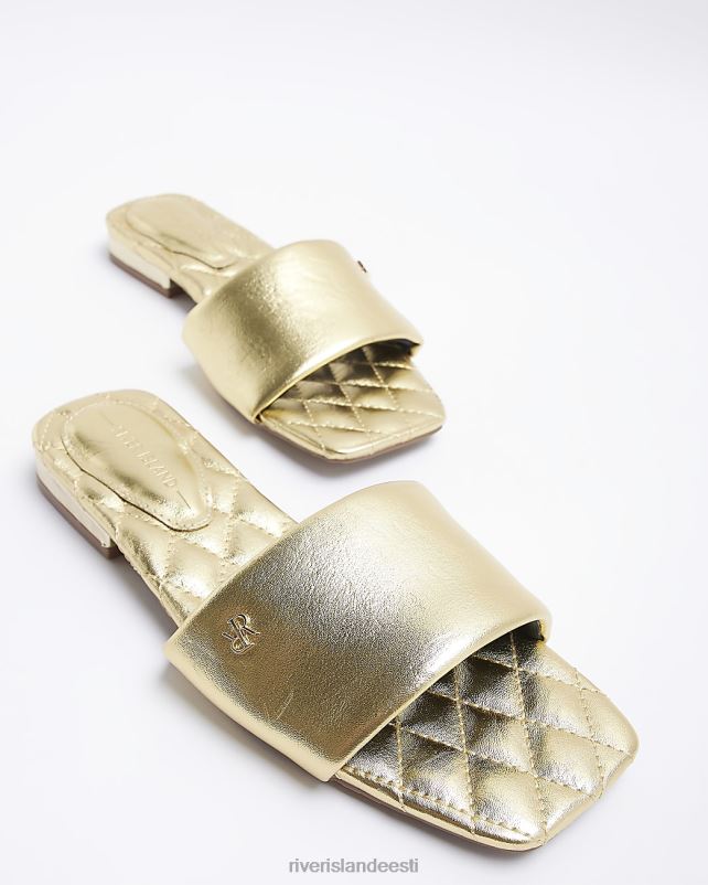 jalatsid kullast naised River Island laiad polsterdatud liugurid 44TLL655