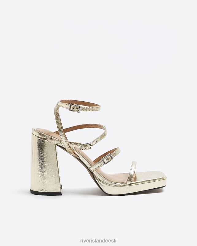 jalatsid kullast naised River Island pandlaga platvormiga sandaalid 44TLL803