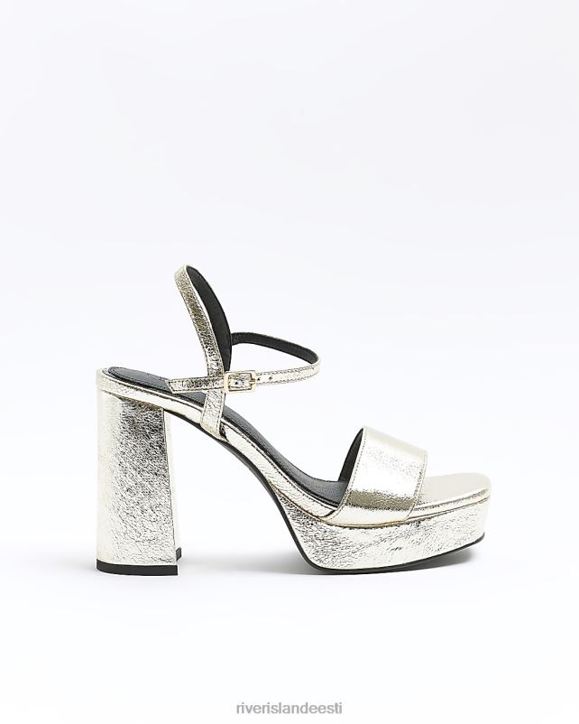 jalatsid kullast naised River Island platvorm kontsaga sandaalid 44TLL3915