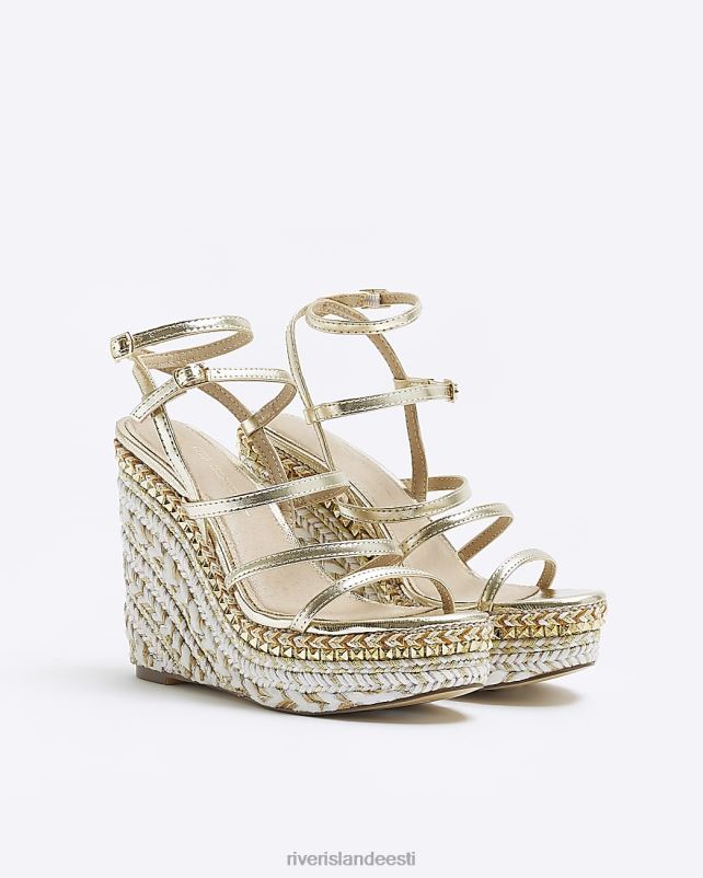 jalatsid kullast naised River Island rihmaga sandaalid 44TLL4583