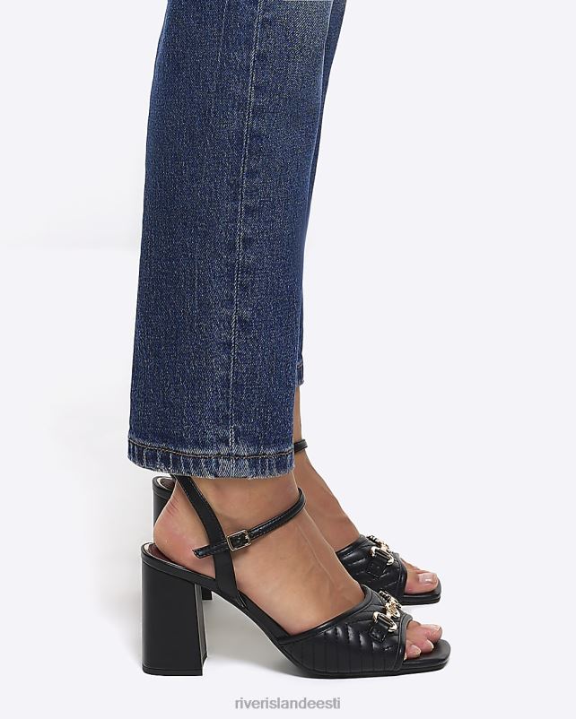 jalatsid must naised River Island kettplokist kontsaga sandaalid 44TLL819