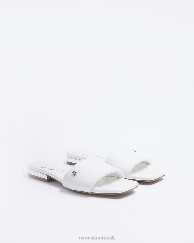 jalatsid valge naised River Island laiad polsterdatud liugurid 44TLL656