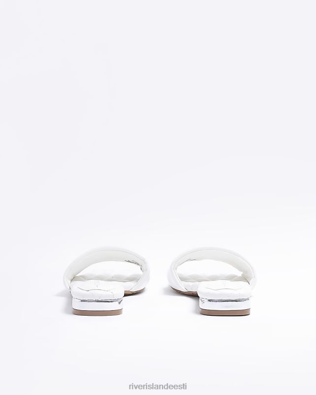 jalatsid valge naised River Island laiad polsterdatud liugurid 44TLL656