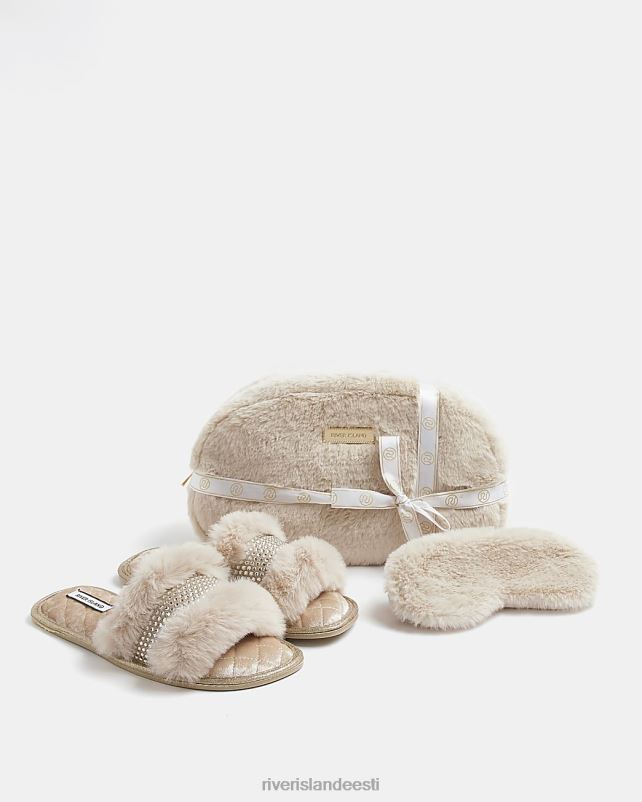 jalatsid kreem naised River Island kunstkarusnahast sussi ja koti komplekt 44TLL3982