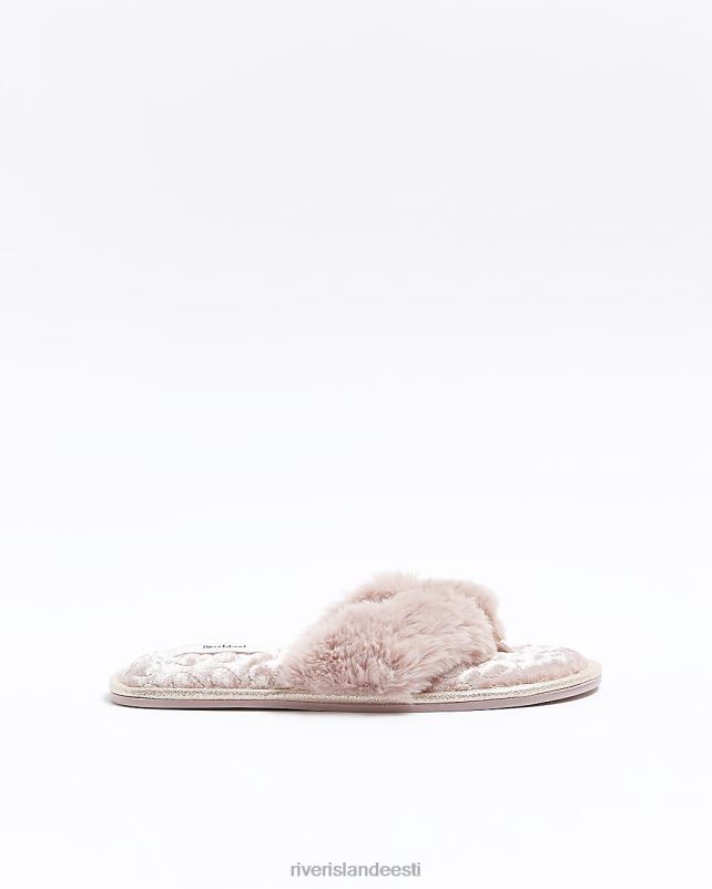 jalatsid roosa naised River Island kunstkarusnahast sussid 44TLL342